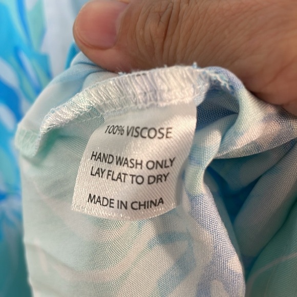 NWT. Lilibridge XS Blue Tropics Midi Dress. - Picture 11 of 12